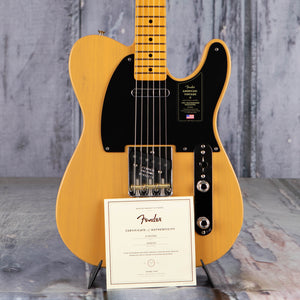 Fender American Vintage II 1951 Telecaster Electric Guitar, Butterscotch Blonde, coa