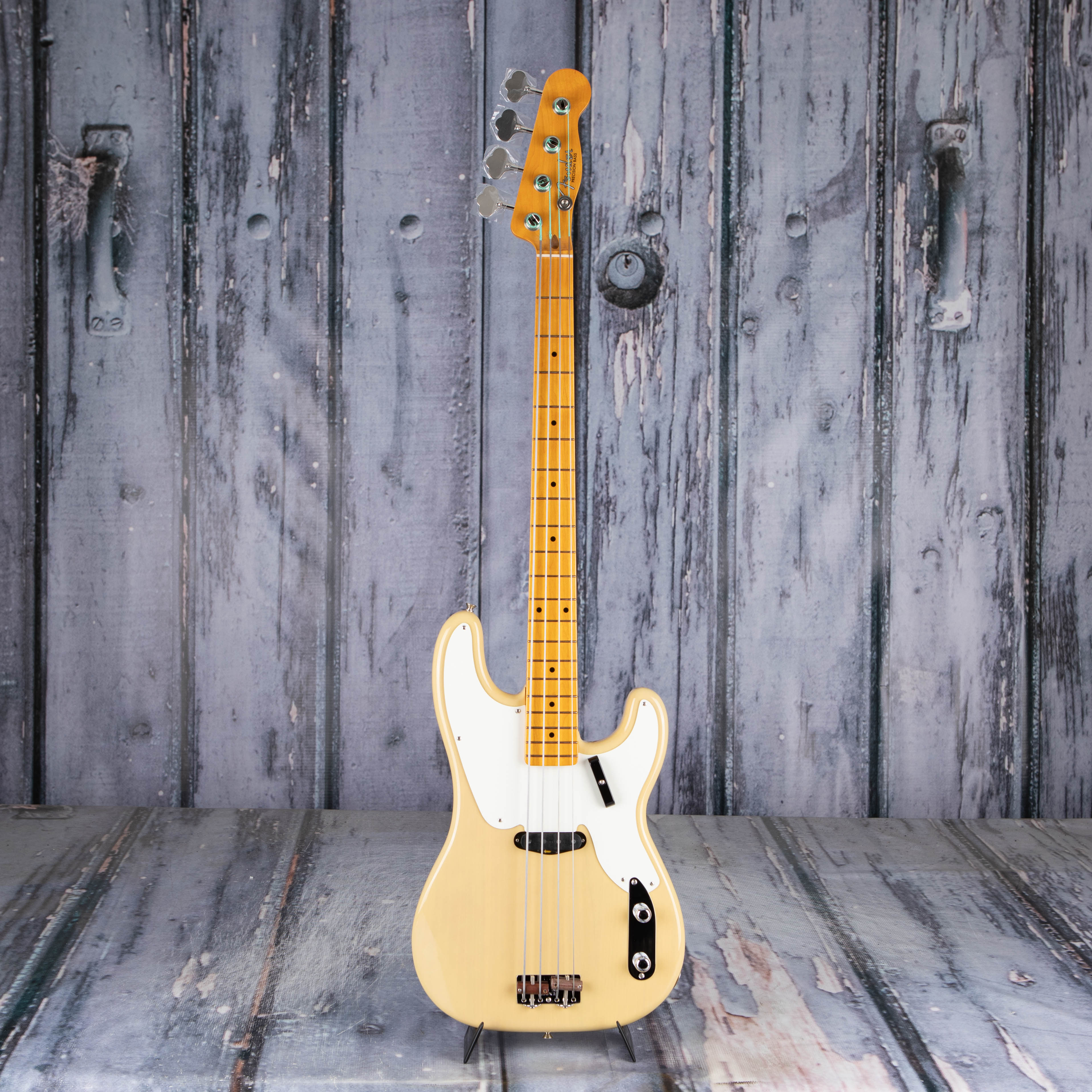 Fender American Vintage II 1954 Precision Bass Guitar, Vintage Blonde, front