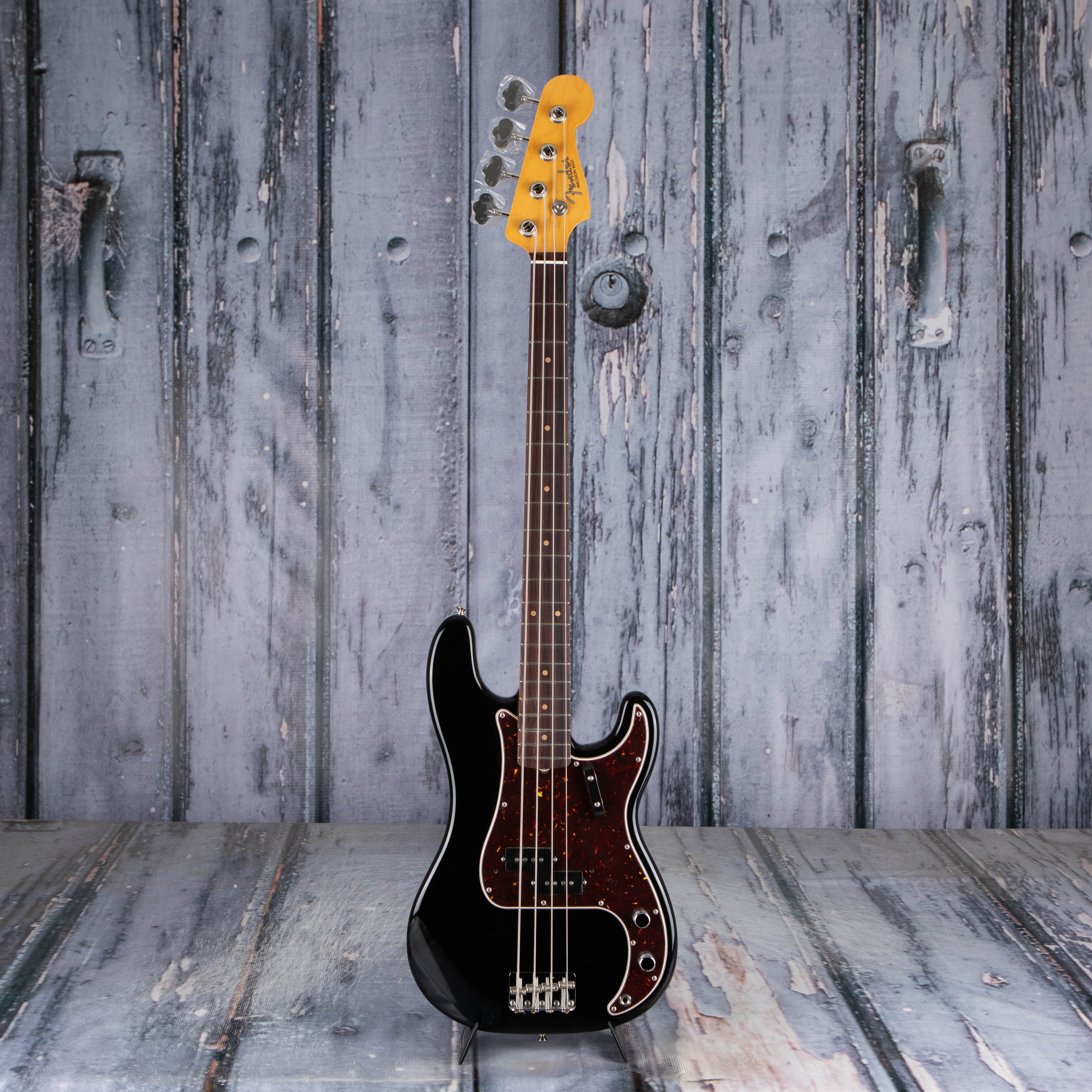 Fender American Vintage II 1960 Precision Bass Guitar, Black, front