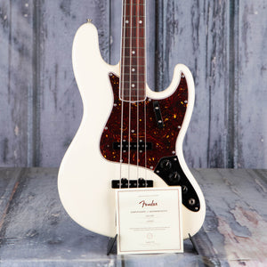 Fender American Vintage II 1966 Jazz Bass Guitar, Olympic White, coa