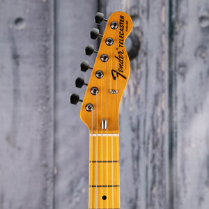 Fender American Vintage II 1972 Telecaster Thinline Semi-Hollowbody Guitar, Lake Placid Blue, front headstock