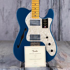 Fender American Vintage II 1972 Telecaster Thinline Semi-Hollowbody Guitar, Lake Placid Blue, coa