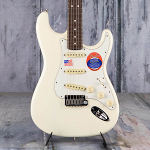 Fender Artist Series Jeff Beck Stratocaster Electric Guitar, Olympic White, front closeup