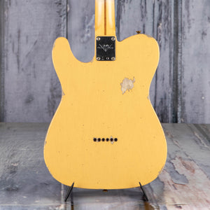 Fender Custom Shop 1950 Double Esquire Relic Electric Guitar, Aged Nocaster Blonde, back closeup