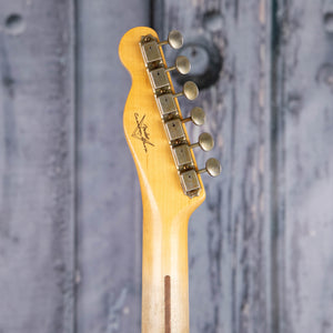 Fender Custom Shop 1950 Double Esquire Relic Electric Guitar, Aged Nocaster Blonde, back headstock