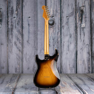 Fender Custom Shop 1956 Stratocaster Hardtail Gold Hardware Relic Closet Classic Electric Guitar, Faded Aged 2-Tone Sunburst, back