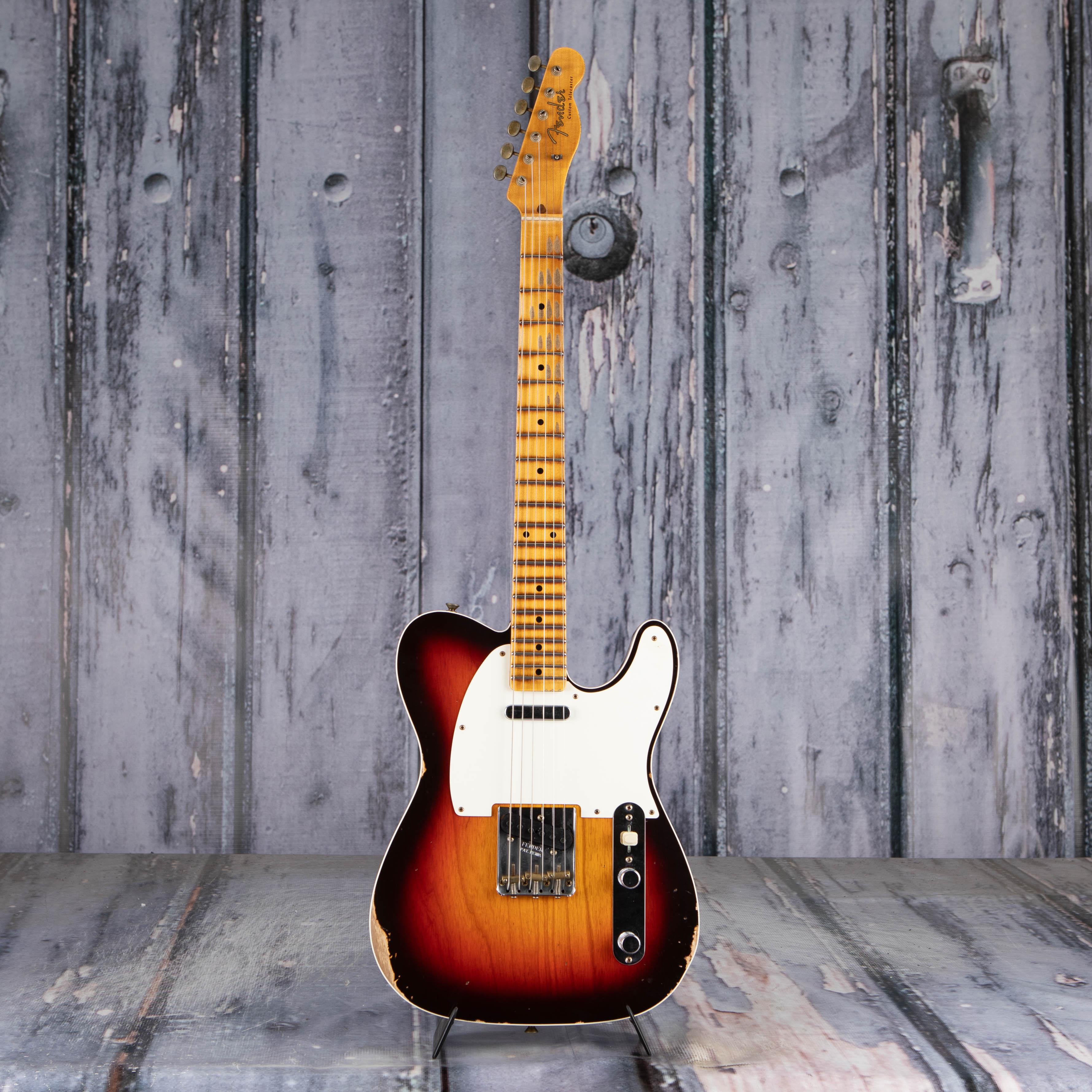 Fender Custom Shop 1959 Telecaster Custom Relic Electric Guitar, Wide-Fade Chocolate 3-Color Sunburst, front