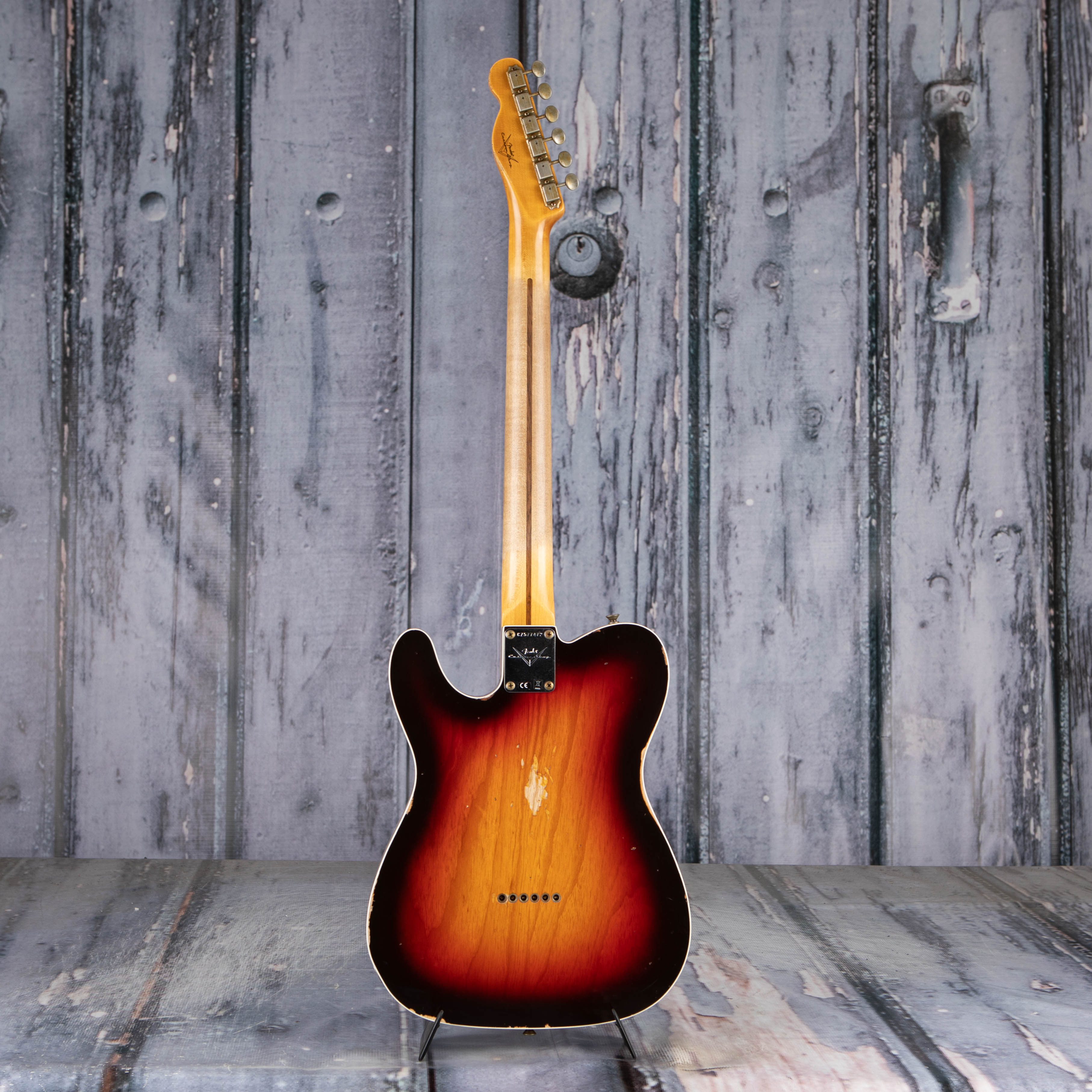 Fender Custom Shop 1959 Telecaster Custom Relic Electric Guitar, Wide-Fade Chocolate 3-Color Sunburst, back