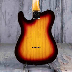 Fender Custom Shop 1959 Telecaster Journeyman Relic Electric Guitar, Chocolate 3-Tone Sunburst, back closeup