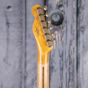 Fender Custom Shop 1959 Telecaster Journeyman Relic Electric Guitar, Chocolate 3-Tone Sunburst, back headstock