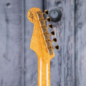Fender Custom Shop Johnny A. Signature Stratocaster Time Capsule Electric Guitar, Sunset Glow Metallic with Gold Hardware, back headstock