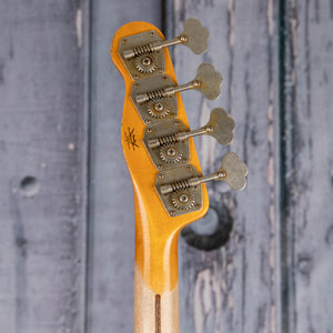 Fender Custom Shop Limited 1953 Precision Bass Heavy Relic Electric Bass Guitar, Faded Aged 2-Color Sunburst, back headstock