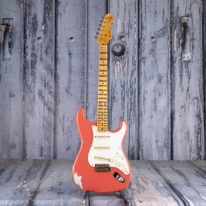 Fender Custom Shop Limited 1956 Stratocaster Heavy Relic Electric Guitar, Faded Aged Tahitian Coral, front