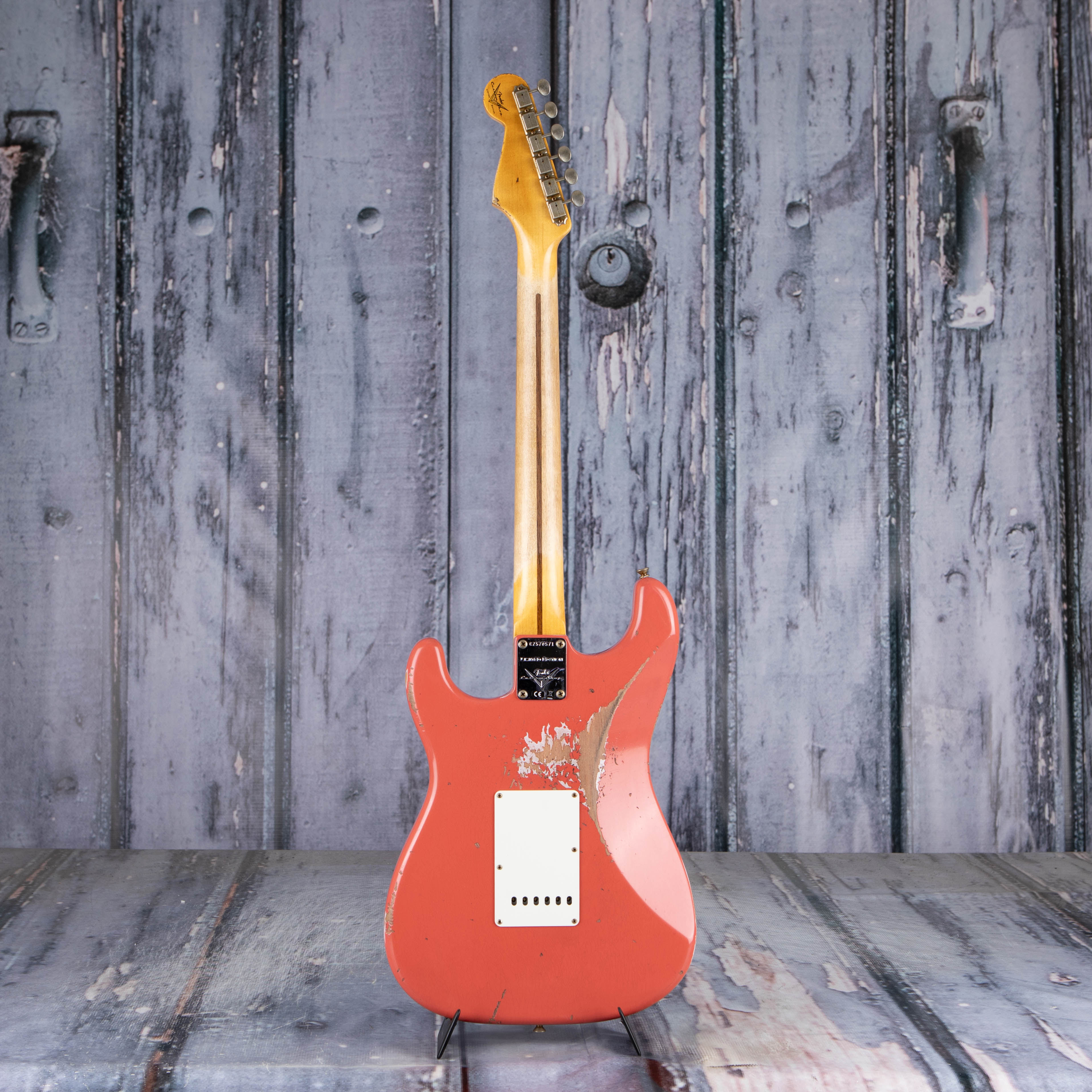 Fender Custom Shop Limited 1956 Stratocaster Heavy Relic Electric Guitar, Faded Aged Tahitian Coral, back