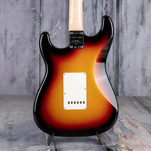 Fender Custom Shop Limited 1965 Stratocaster NOS Electric Guitar, Target 3-Tone Sunburst, back closeup
