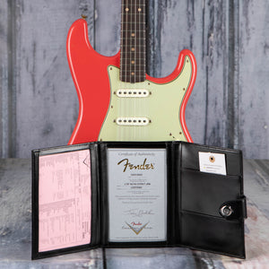 Fender Custom Shop Limited '62/'63 Stratocaster Journeyman Relic Electric Guitar, Aged Fiesta Red, coa