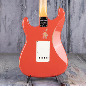 Fender Custom Shop Limited Edition 1962 Stratocaster Relic Electric Guitar, Aged Tahitian Coral, back closeup