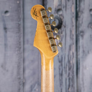 Fender Custom Shop Limited Edition 1962 Stratocaster Relic Electric Guitar, Aged Tahitian Coral, back headstock