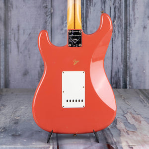 Fender Custom Shop Limited Edition '57 Stratocaster Relic Electric Guitar, Aged Tahitian Coral, back closeup