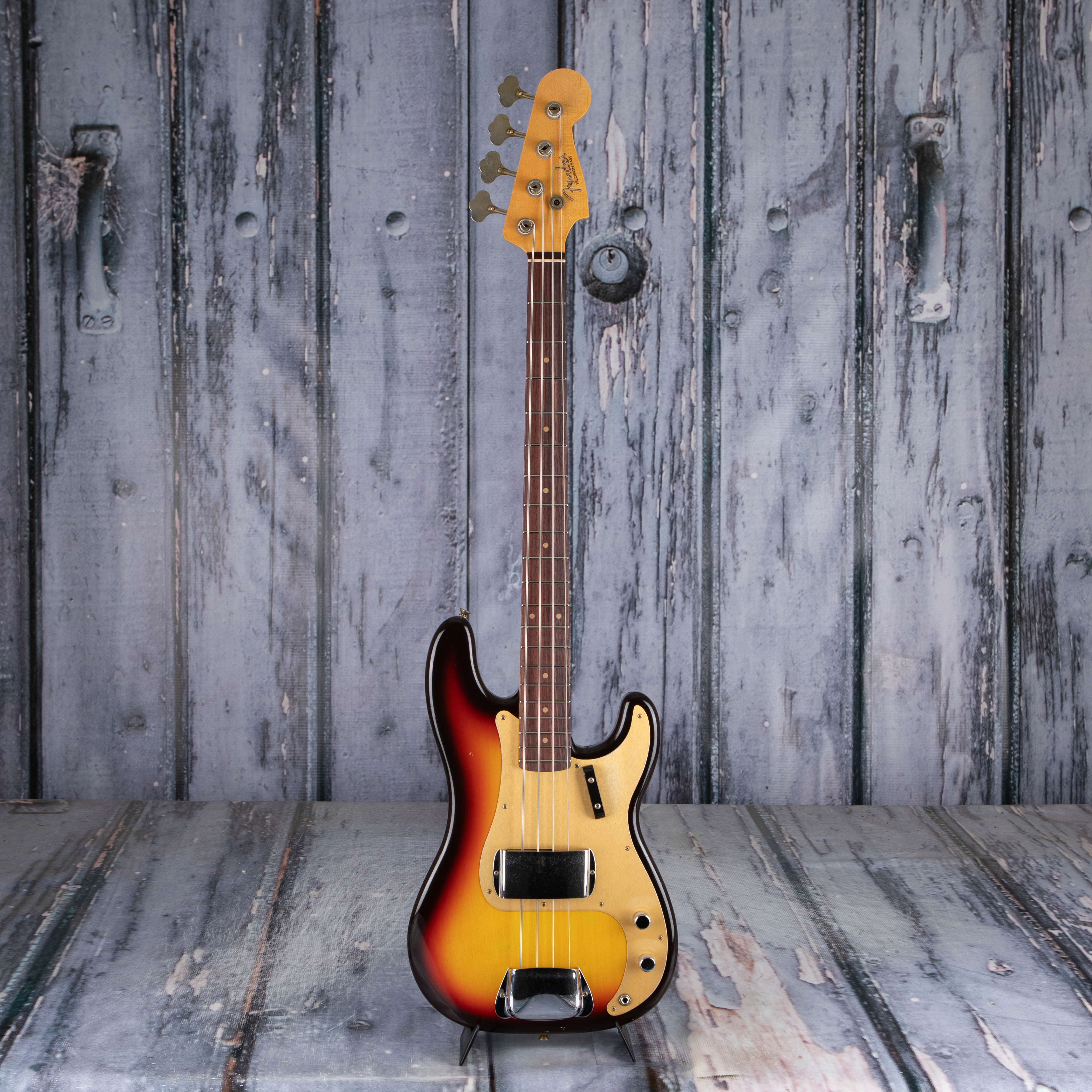 Fender Custom Shop Limited Edition '59 Precision Bass Journeyman Relic Electric Bass Guitar, Chocolate 3-Color Sunburst, front