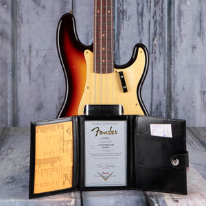 Fender Custom Shop Limited Edition '59 Precision Bass Journeyman Relic Electric Bass Guitar, Chocolate 3-Color Sunburst, coa