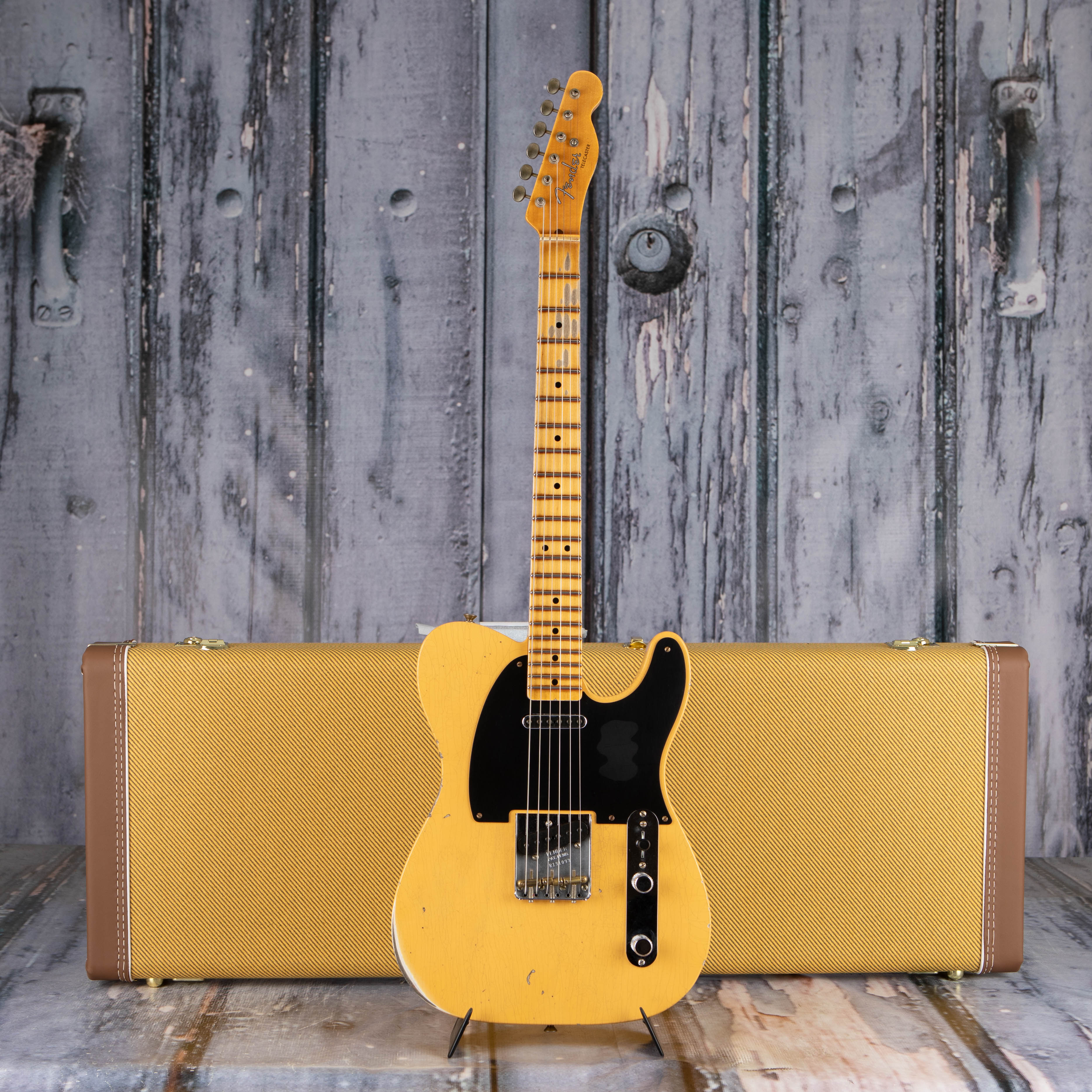 Fender Custom Shop Limited Tomatillo BG Telecaster Relic Electric Guitar, Aged Nocaster Blonde, case