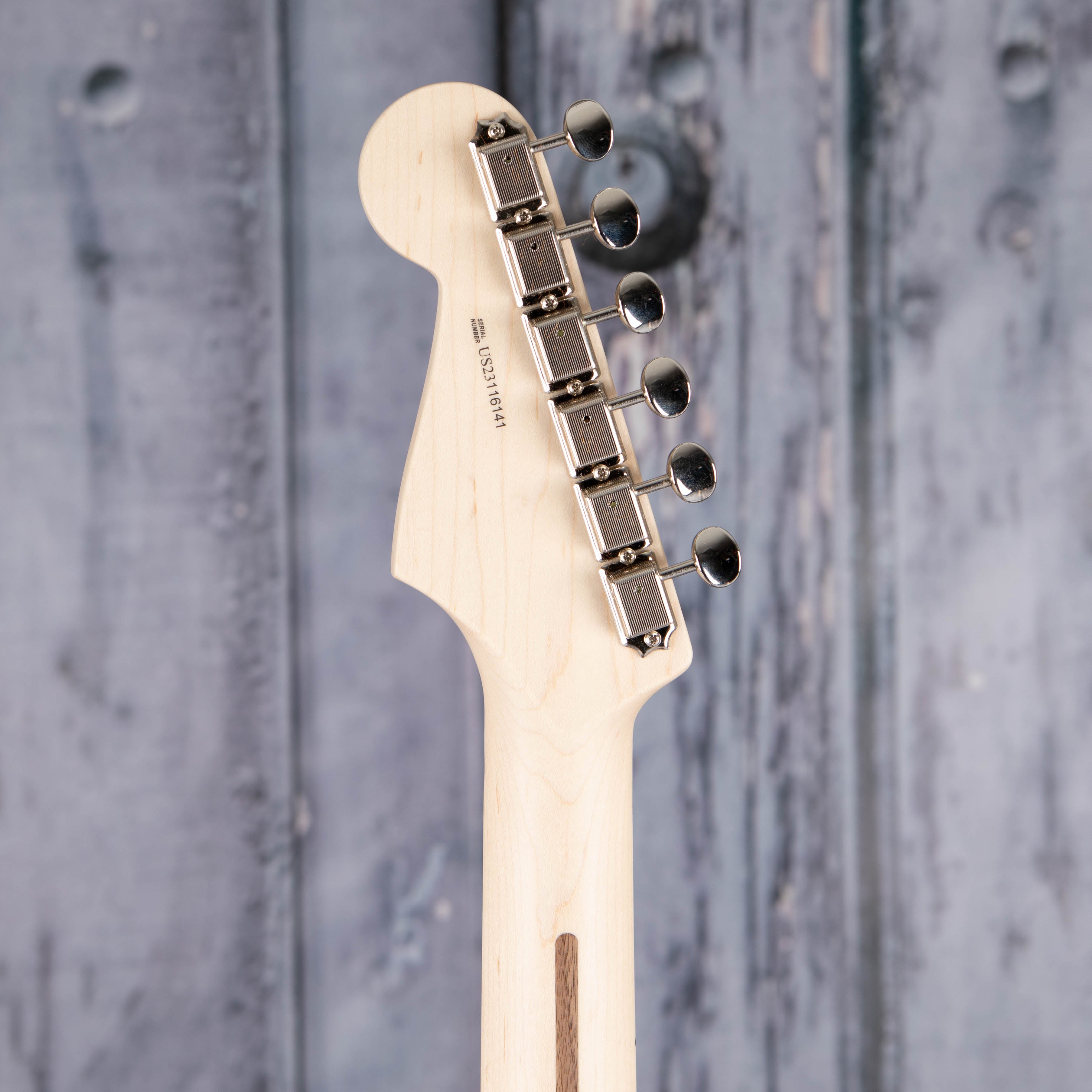 Fender Eric Clapton Stratocaster Electric Guitar, Black, back headstock