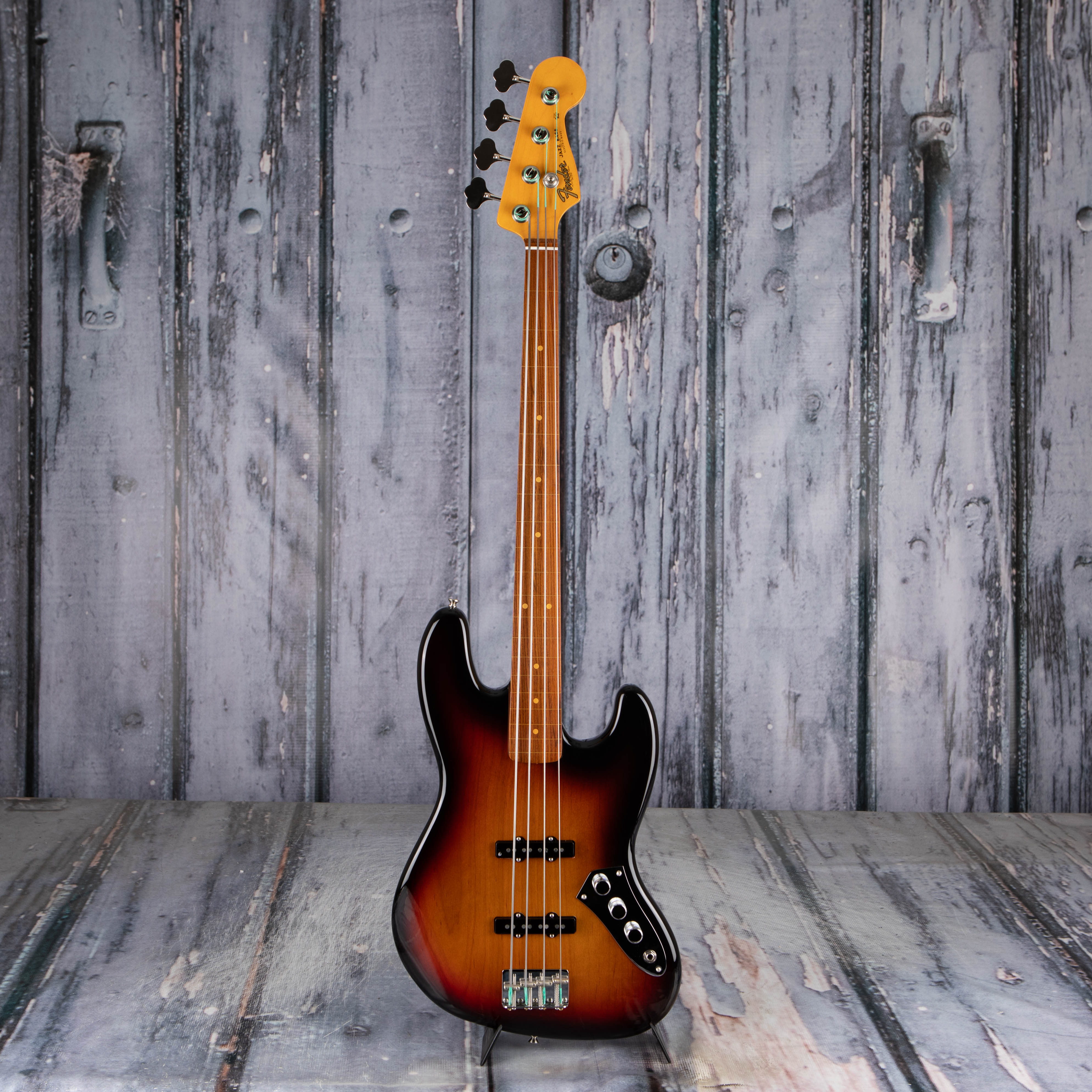 Fender Jaco Pastorius Jazz Bass Guitar, 3-Color Sunburst, front