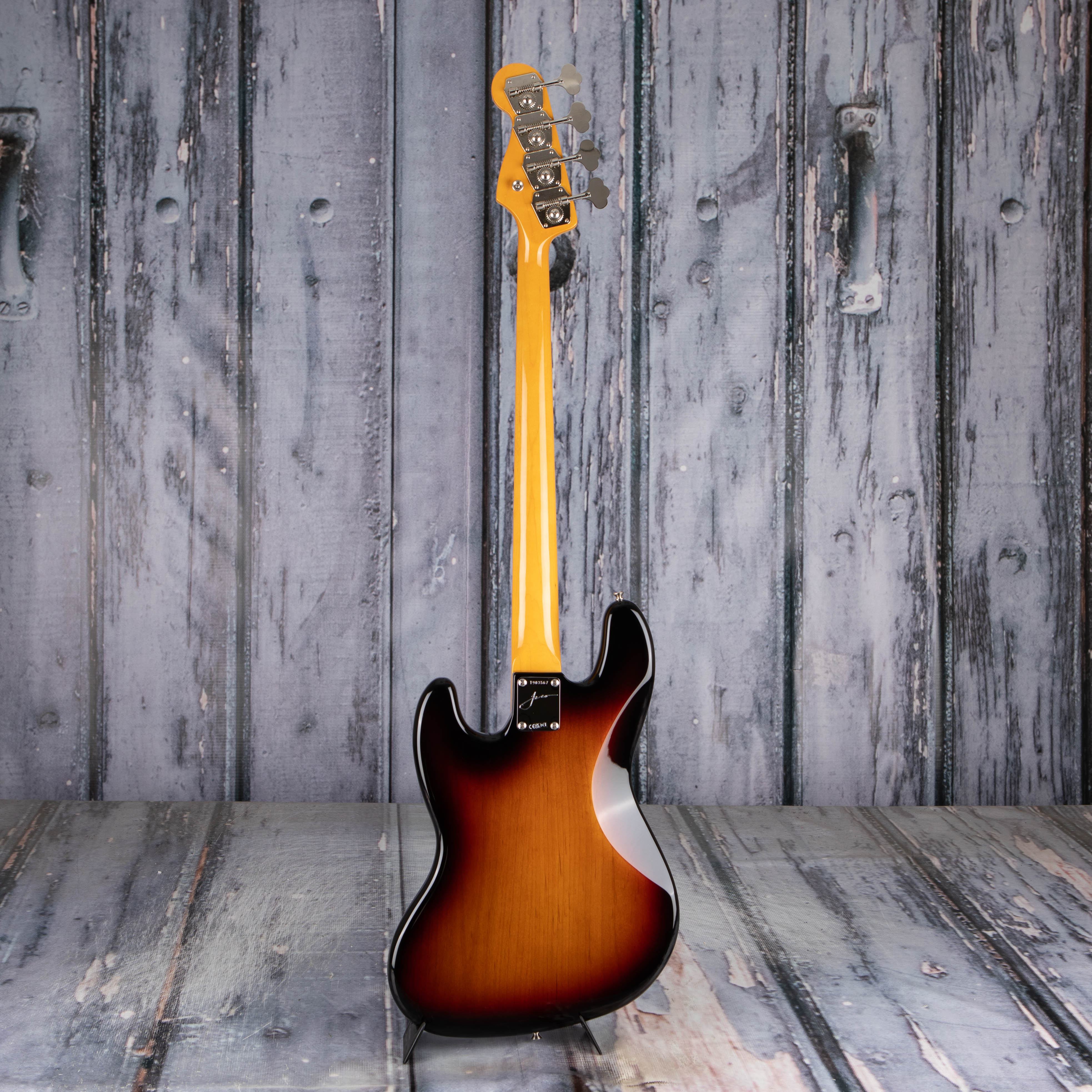 Fender Jaco Pastorius Jazz Bass Guitar, 3-Color Sunburst, back