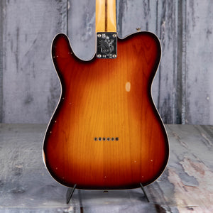 Fender Jason Isbell Custom Telecaster Electric Guitar, 3-Color Chocolate Burst, back closeup