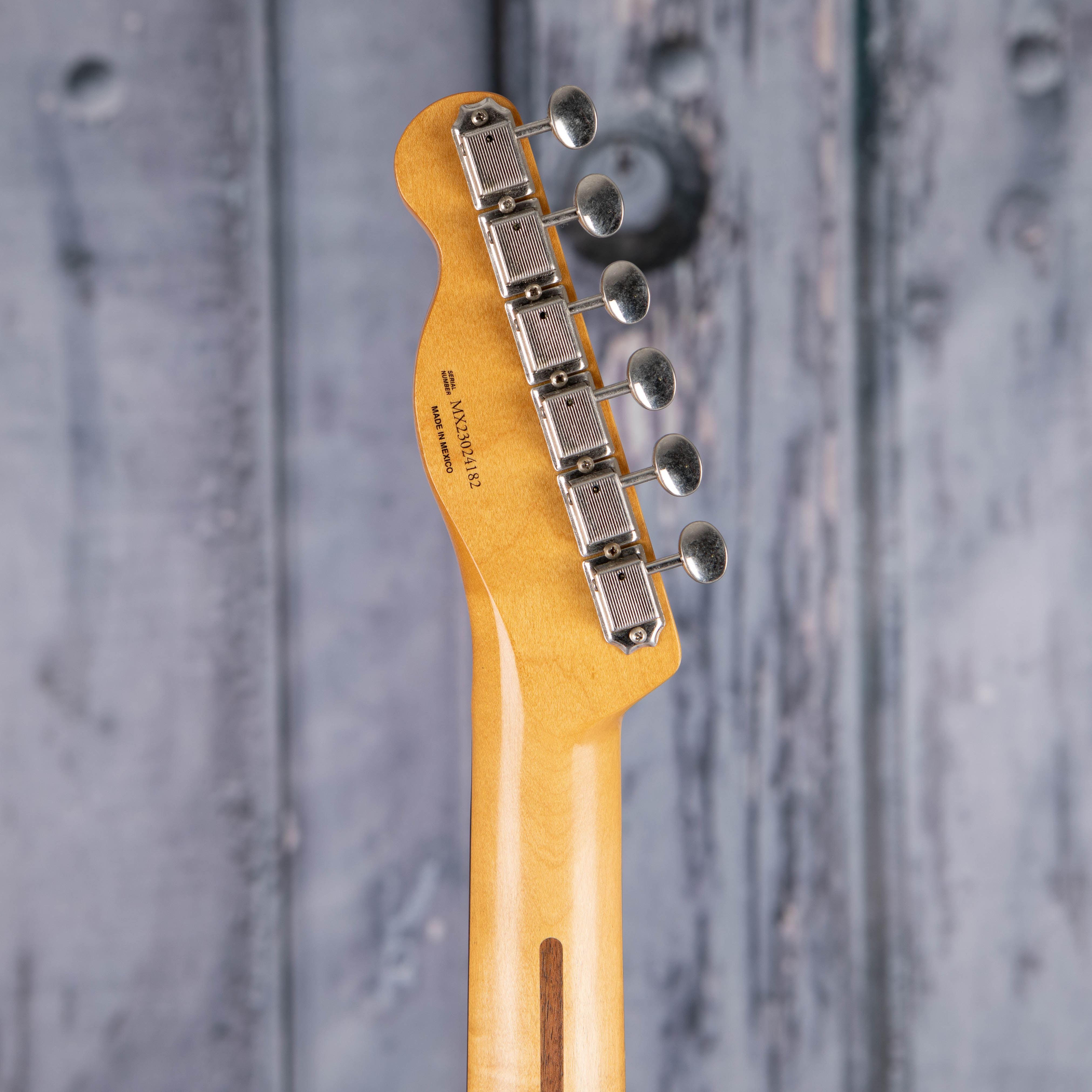 Fender Jason Isbell Custom Telecaster Electric Guitar, 3-Color Chocolate Burst, back headstock