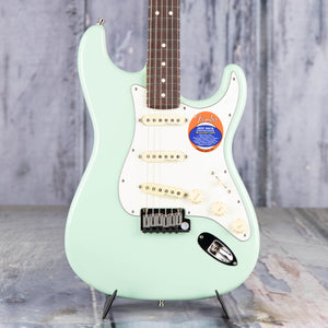 Fender Jeff Beck Stratocaster Electric Guitar, Surf Green, front closeup
