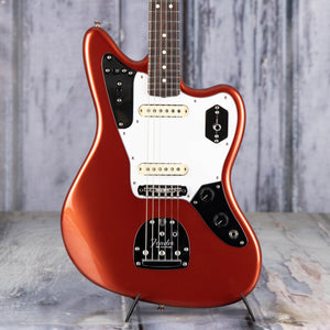 Fender Johnny Marr Jaguar Electric Guitar, Metallic KO, front closeup