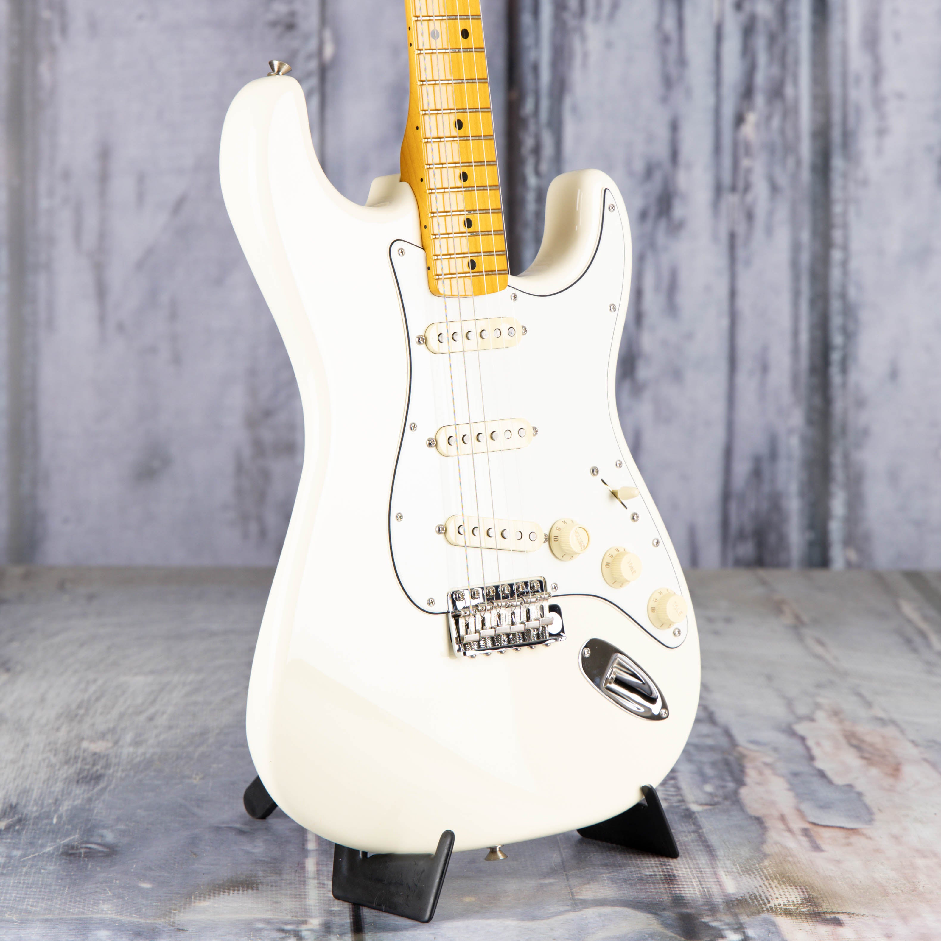 Fender Limited Edition American Vintage II '73 Stratocaster Electric Guitar, Olympic White, angle