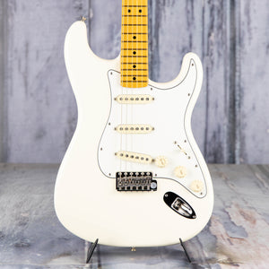 Fender Limited Edition American Vintage II '73 Stratocaster Electric Guitar, Olympic White, front closeup