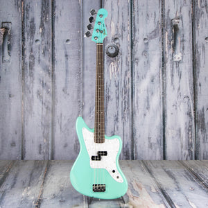 Fender Limited Edition Mark Hoppus Jaguar Electric Bass Guitar, Sea Foam Green, front