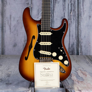 Fender Limited Edition Suona Stratocaster Thinline Semi-Hollowbody Guitar, Violin Burst, coa