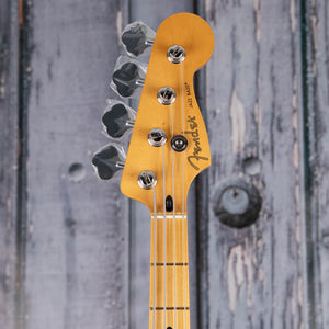 Fender Player II Modified Active Jazz Bass Guitar, 3 Tone Sunburst, front headstock