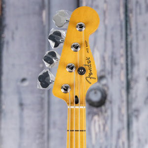 Fender Player II Modified Active Jazz Bass Guitar, Olympic Pearl, front headstock