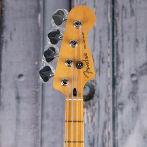 Fender Player II Modified Active Precision Bass Guitar, Dusk, front headstock
