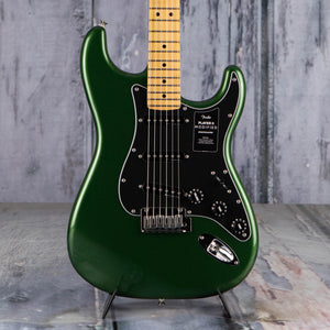 Fender Player II Modified Stratocaster Electric Guitar, Harvest Green Metallic, front closeup