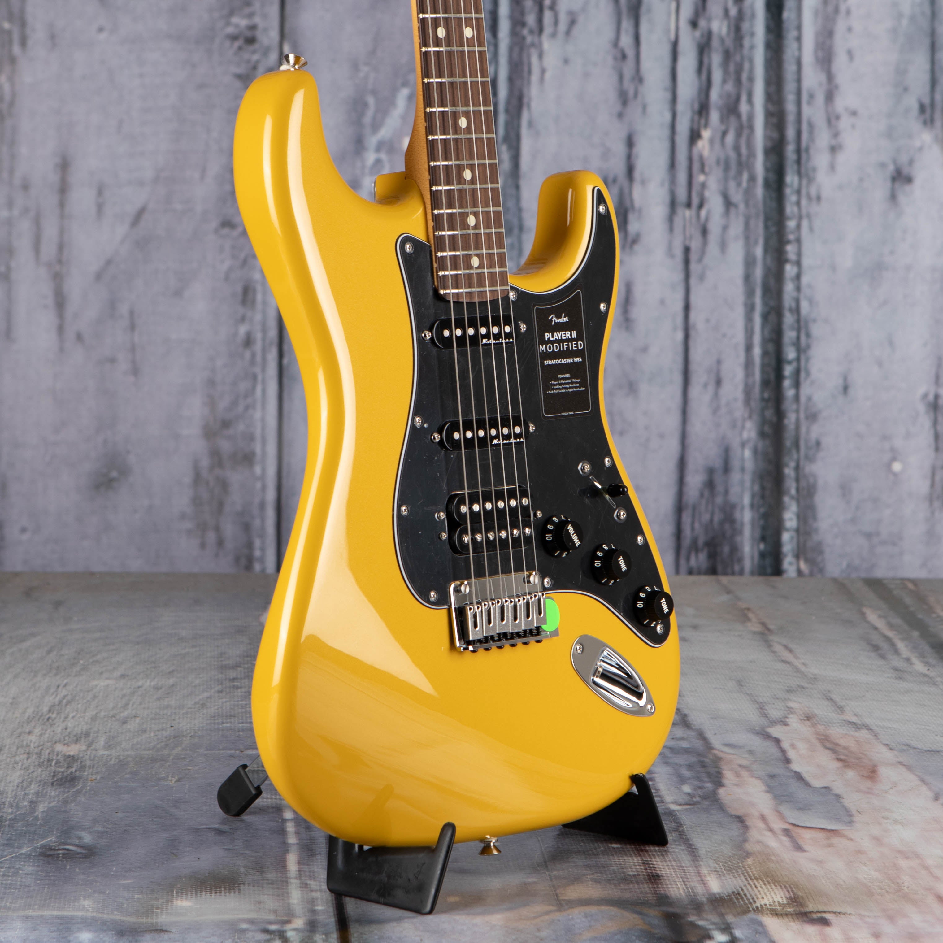 Fender Player II Modified Stratocaster HSS Electric Guitar, Sunshine Yellow, angle