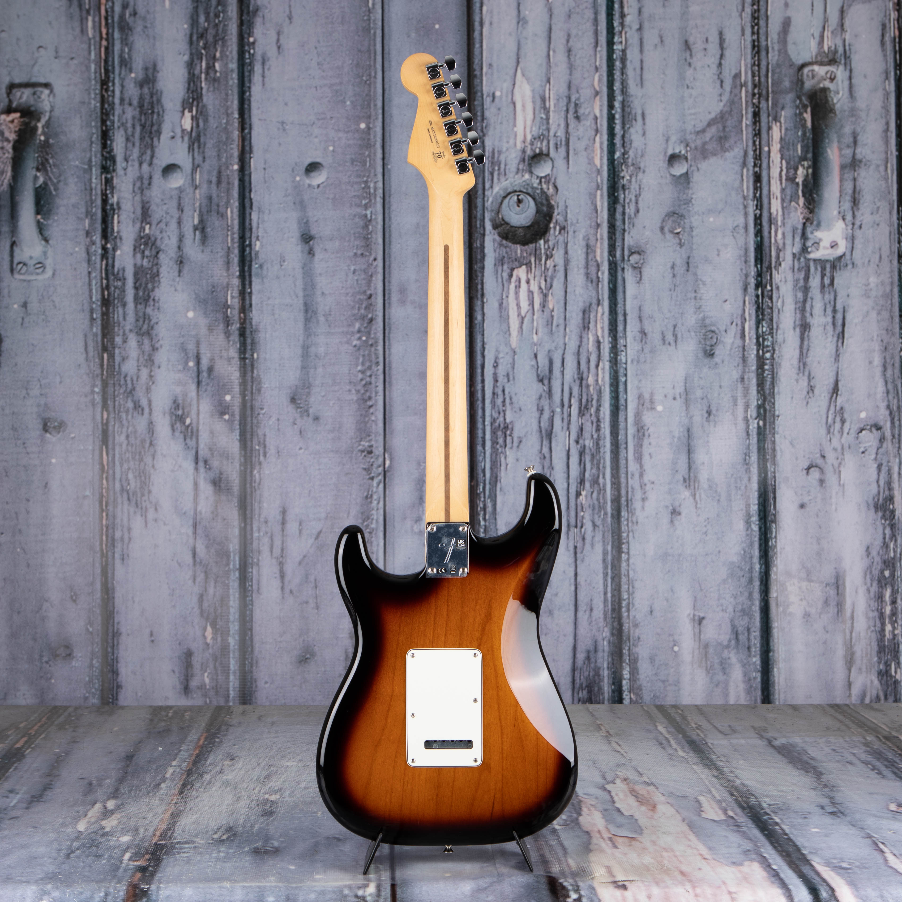 Fender Player Stratocaster Electric Guitar, Pau Ferro Fingerboard, Anniversary 2-Color Sunburst, back