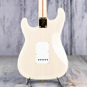 Fender Richie Kotzen Stratocaster Electric Guitar, Transparent White Burst, back closeup
