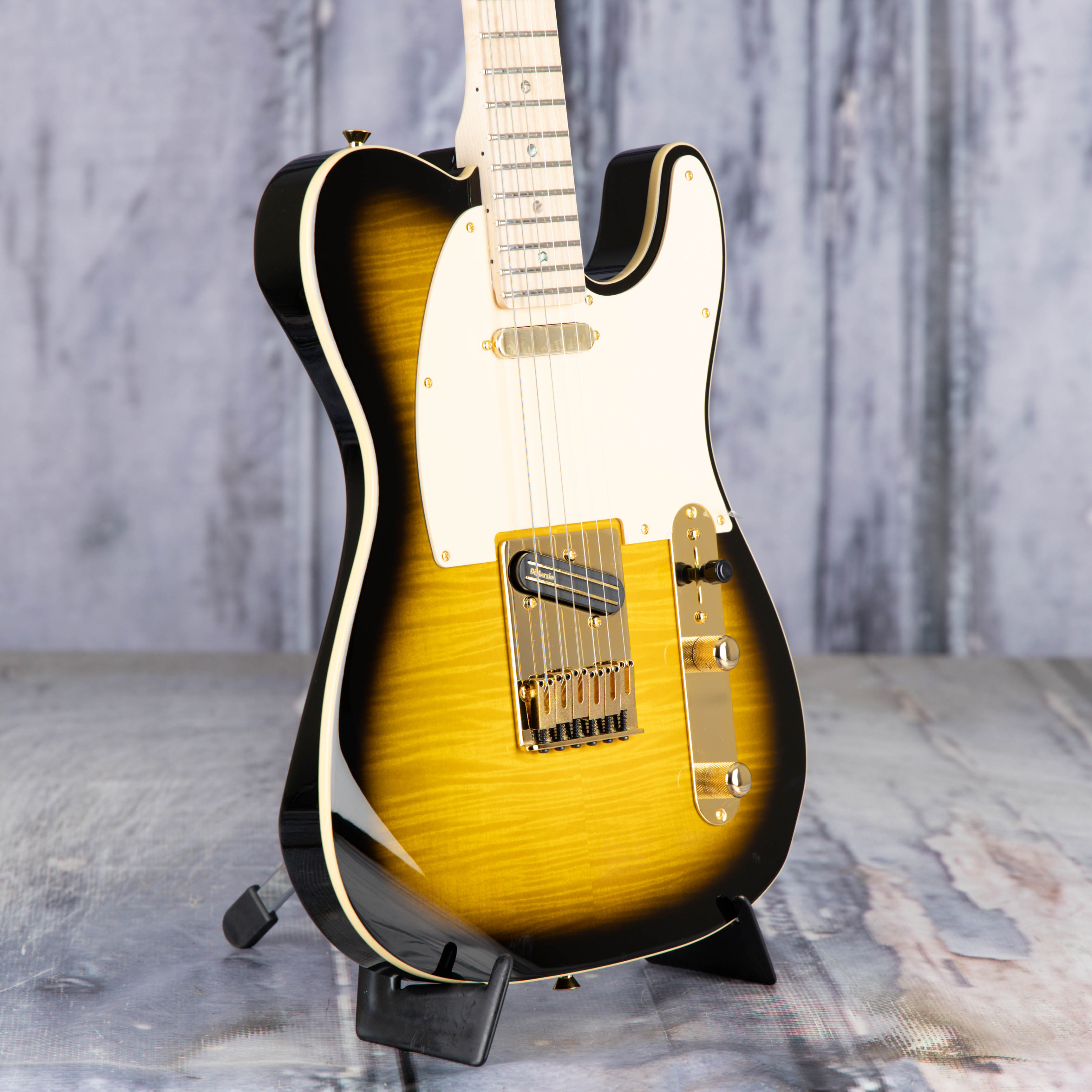 Fender Richie Kotzen Telecaster Electric Guitar, Brown Sunburst, angle