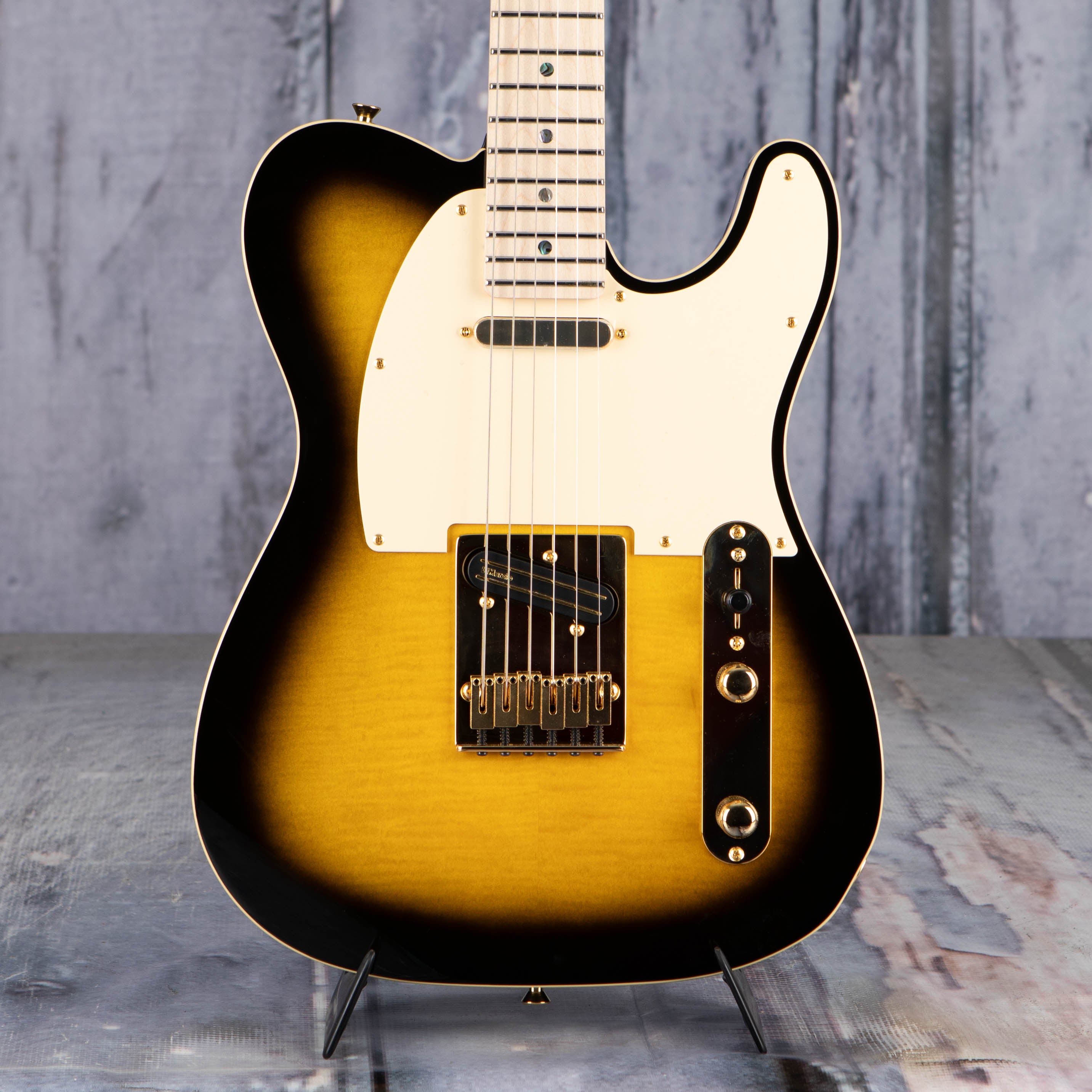 Fender Richie Kotzen Telecaster Electric Guitar, Brown Sunburst, front closeup