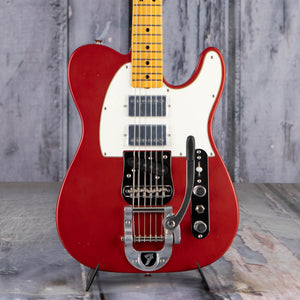 Fender Stories Collection Mike Campbell Red Dog Telecaster Electric Guitar, Big Dog Red, front closeup