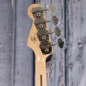 Fender U.S.A. Geddy Lee Jazz Bass Guitar, Black, back headstock