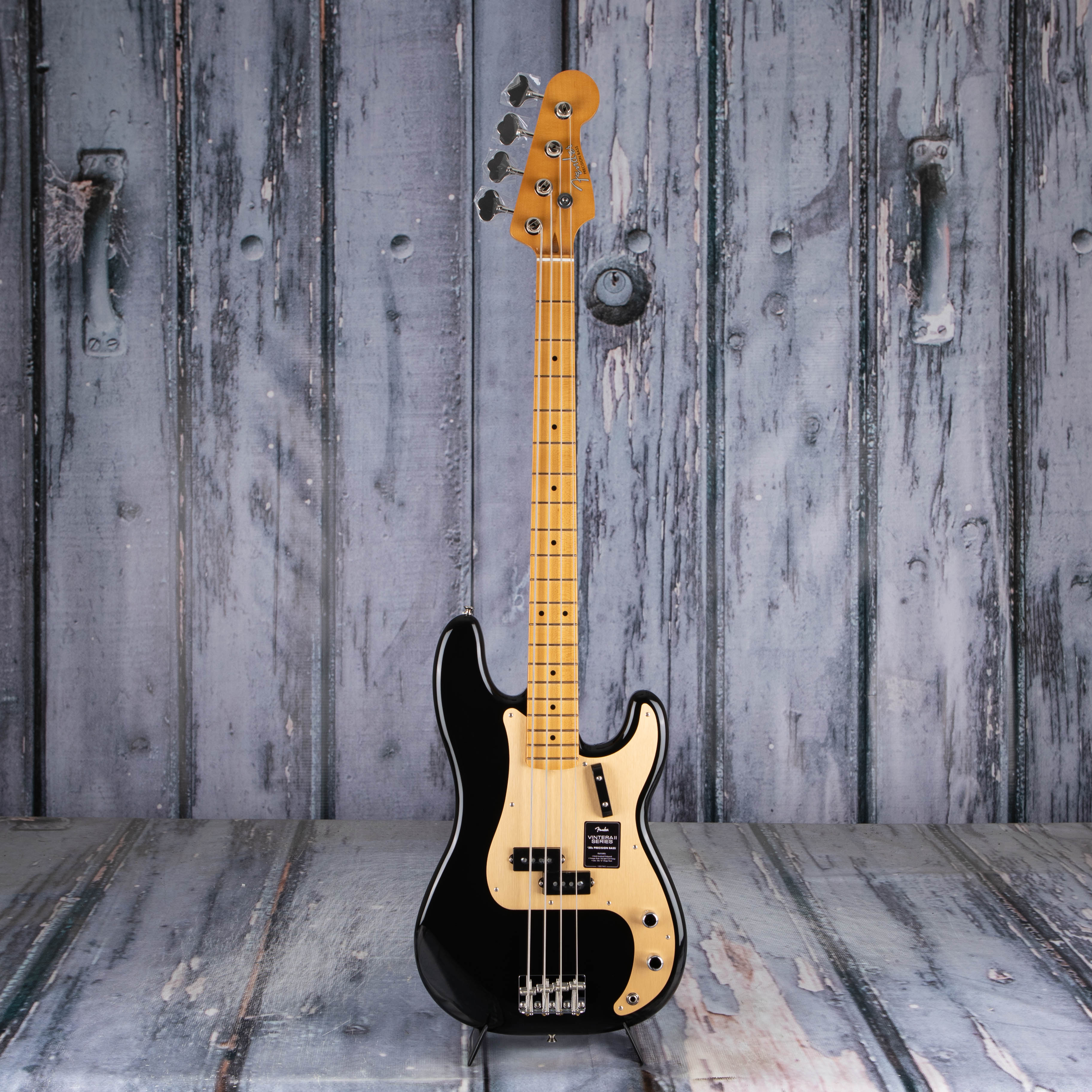 Fender Vintera II '50s Precision Bass Guitar, Black, front