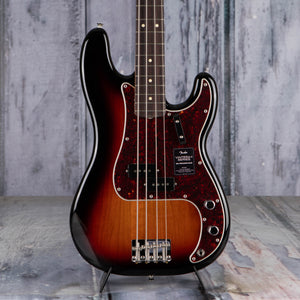 Fender Vintera II '60s Precision Bass Guitar, 3-Color Sunburst, front closeup